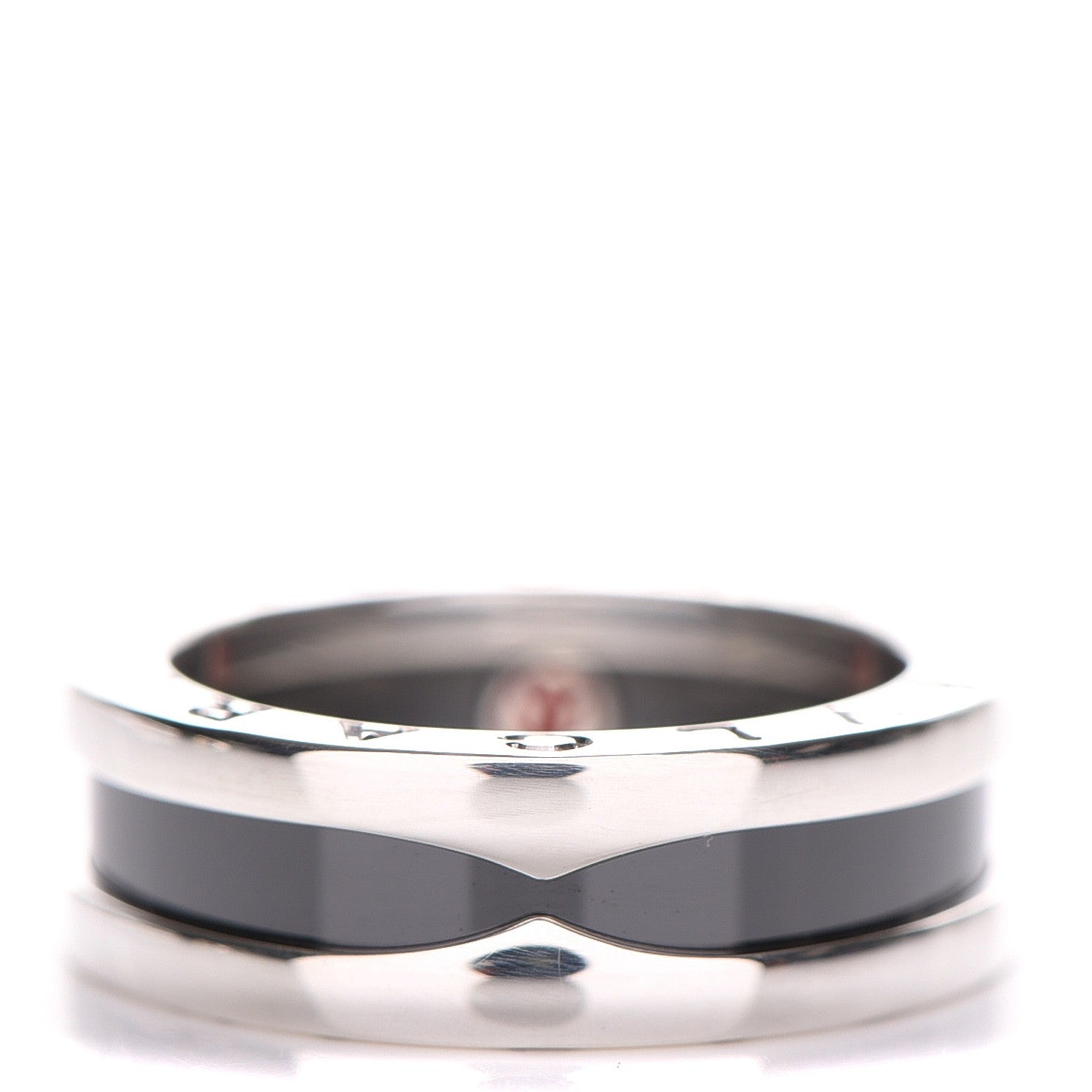 Bulgari Sterling Silver Ceramic Save The Children One-Band Ring 52 6 1 of 6
