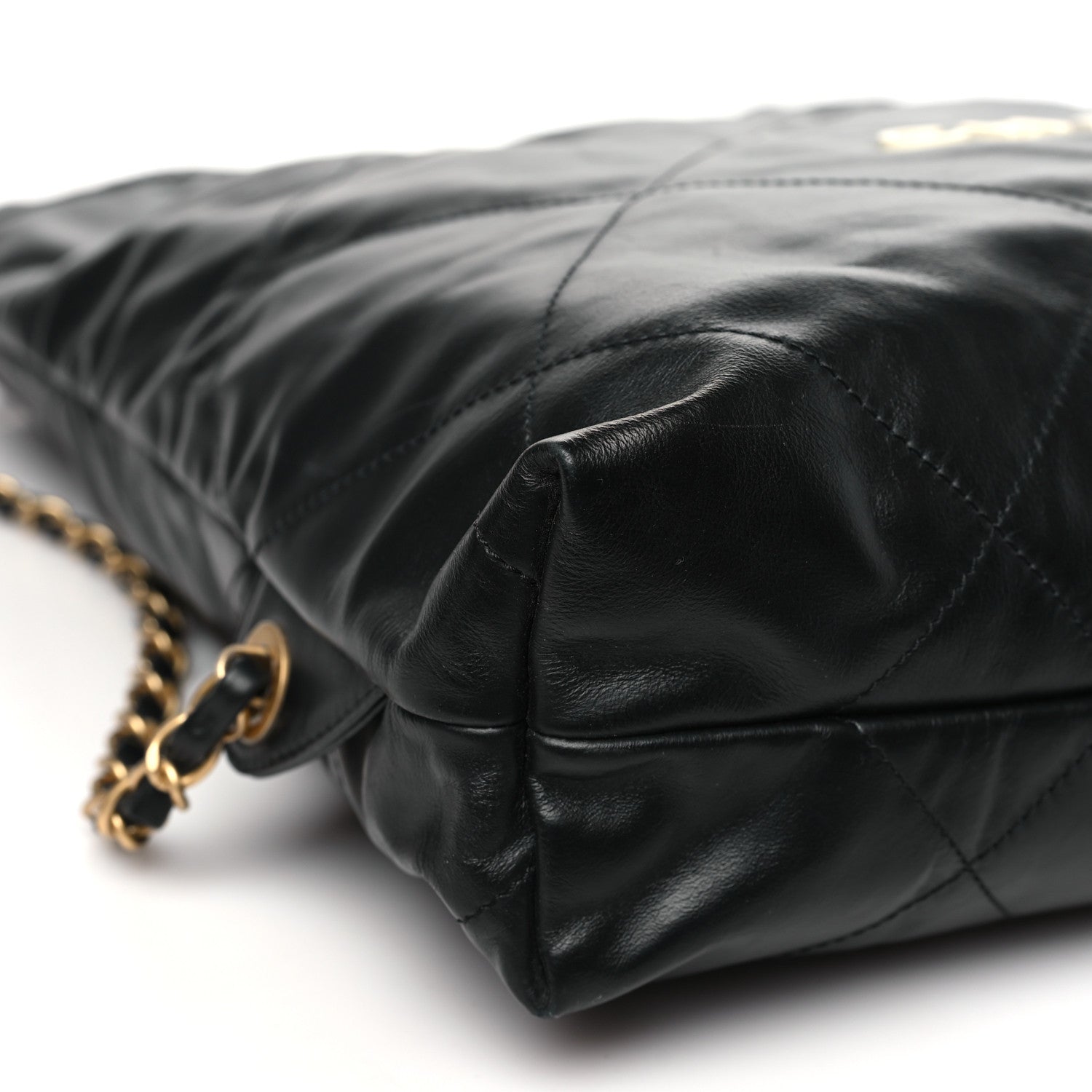 Chanel Shiny Calfskin Quilted Chanel 22 Backpack Black 9 of 10