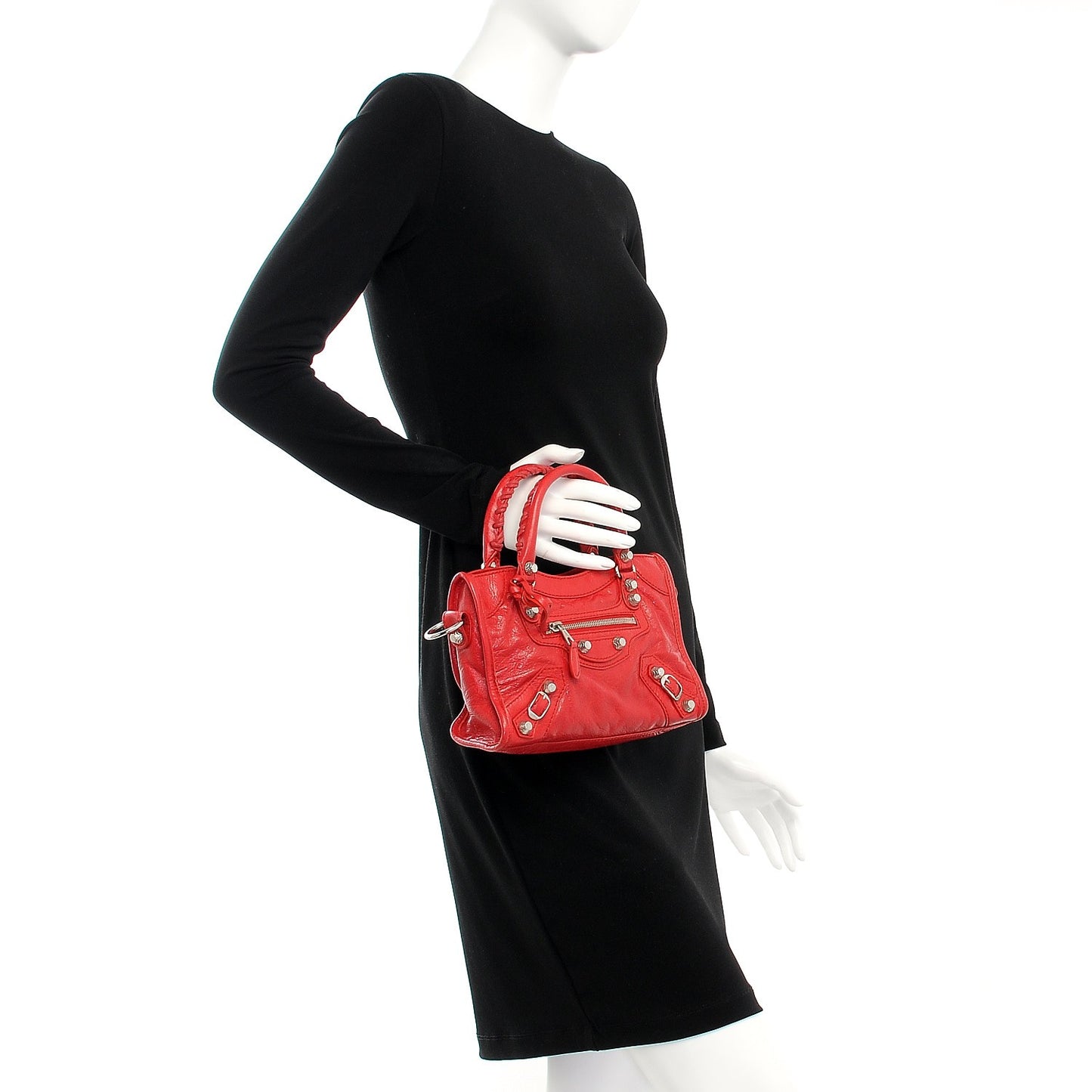 Agneau Giant 12 Silver Hardware Mini City Rouge Cardinal