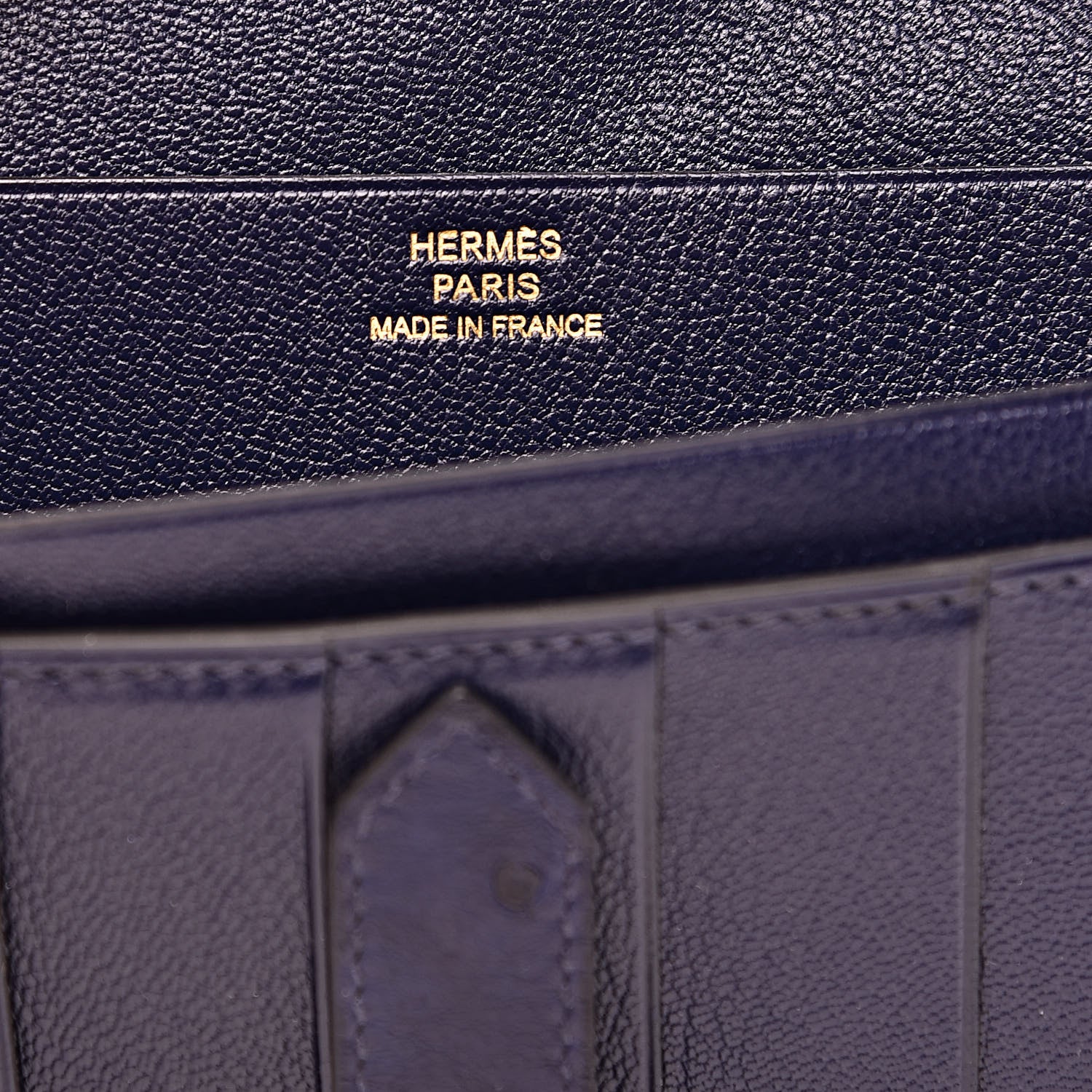 Hermes Ostrich Bearn Wallet Bleu Saphir 6 of 8