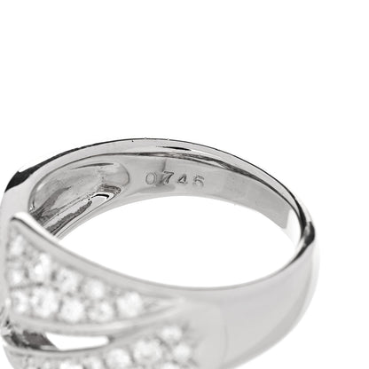 Parker & West by FASHIONPHILE Platinum Diamond .74ctw Geometric Open Band Ring 54 6.75 9 of 9