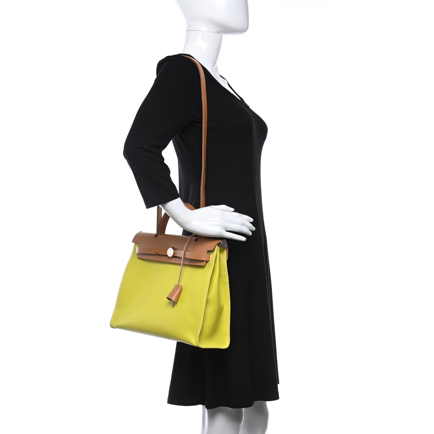 Hermes Toile Vache Hunter Herbag Zip 31 PM Soufre 2 of 10