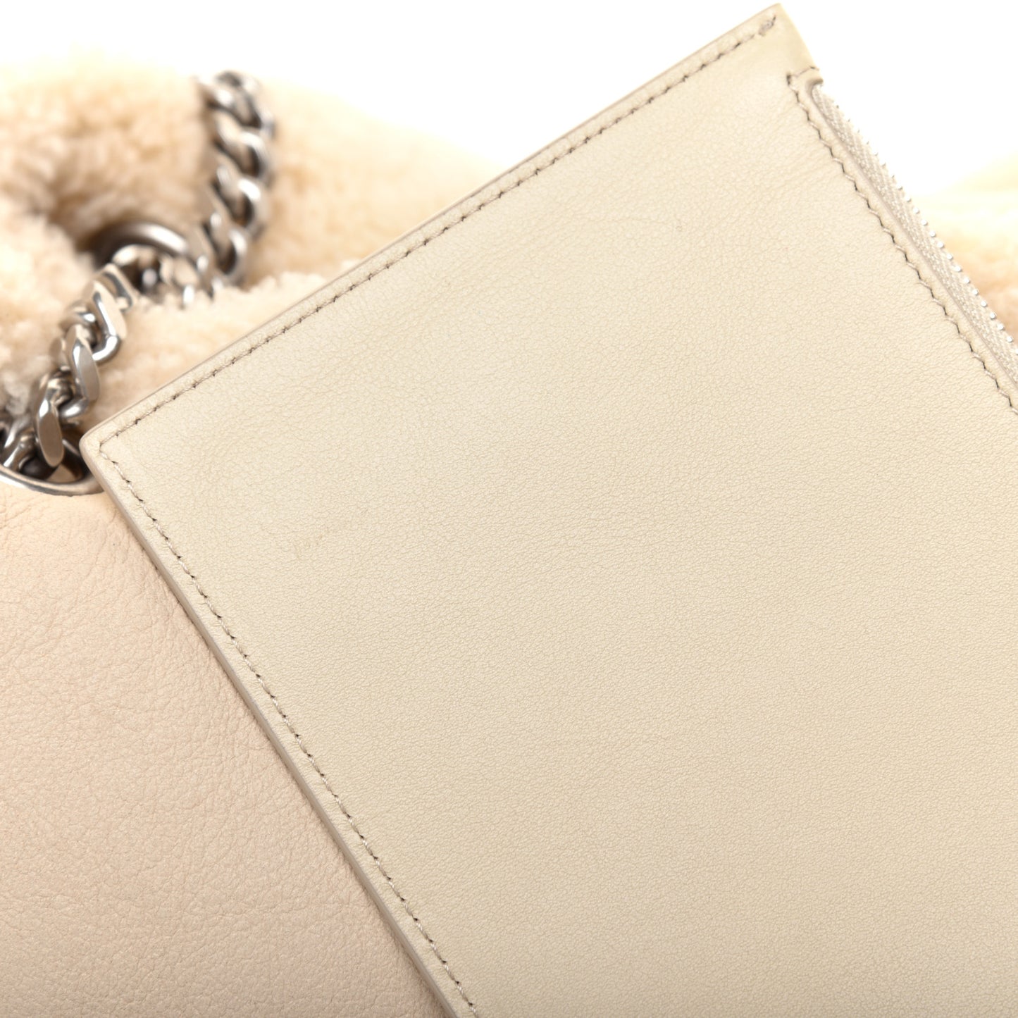 Shearling Medium Nolita Shoulder Bag Natural