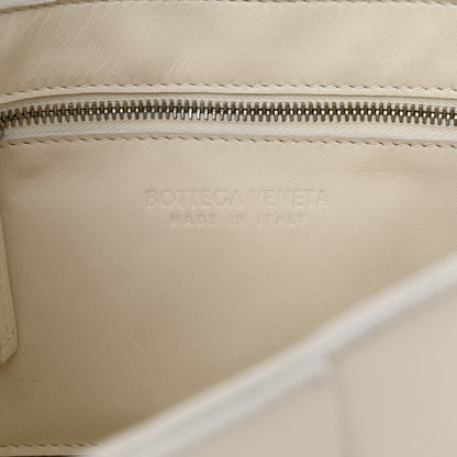Bottega Veneta Lambskin Maxi Intrecciato Cassette Crossbody Bag White 6 of 11