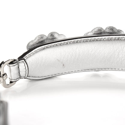Fendi Vitello Catalan Mirror Flowerland Studded Strap You Silver 2 of 4