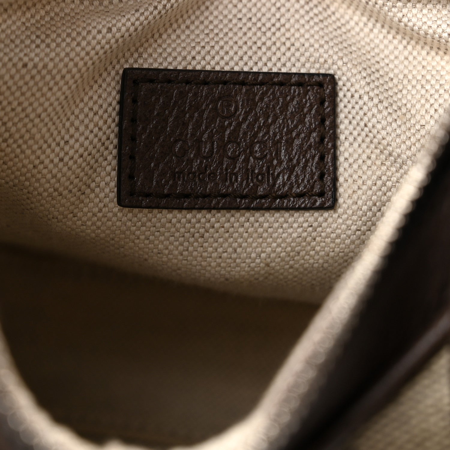 Gucci GG Supreme Monogram Textured Calfskin Web Small Attache Shoulder Bag Beige Ebony New Acero 5 of 9