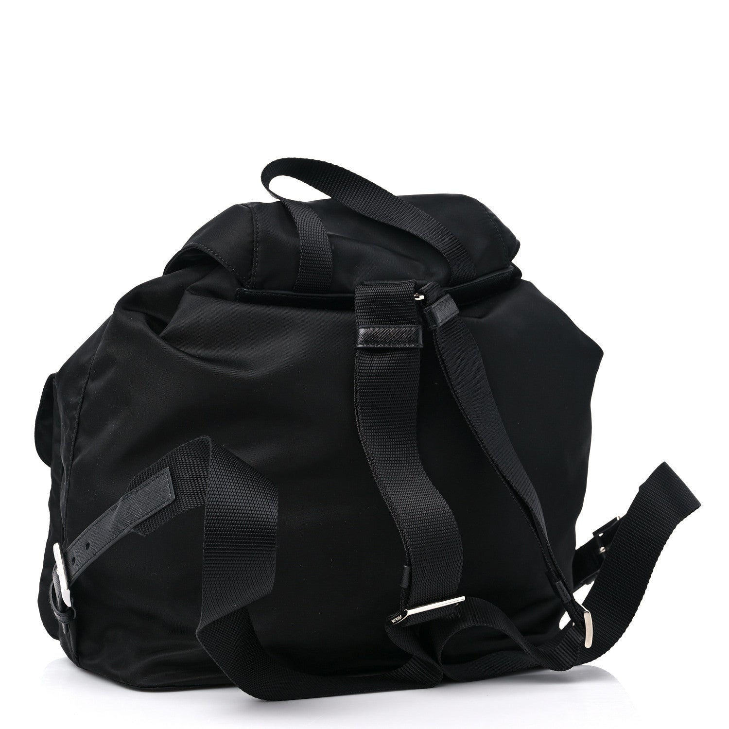 Prada Tessuto Nylon Saffiano Medium Backpack Black 3 of 9