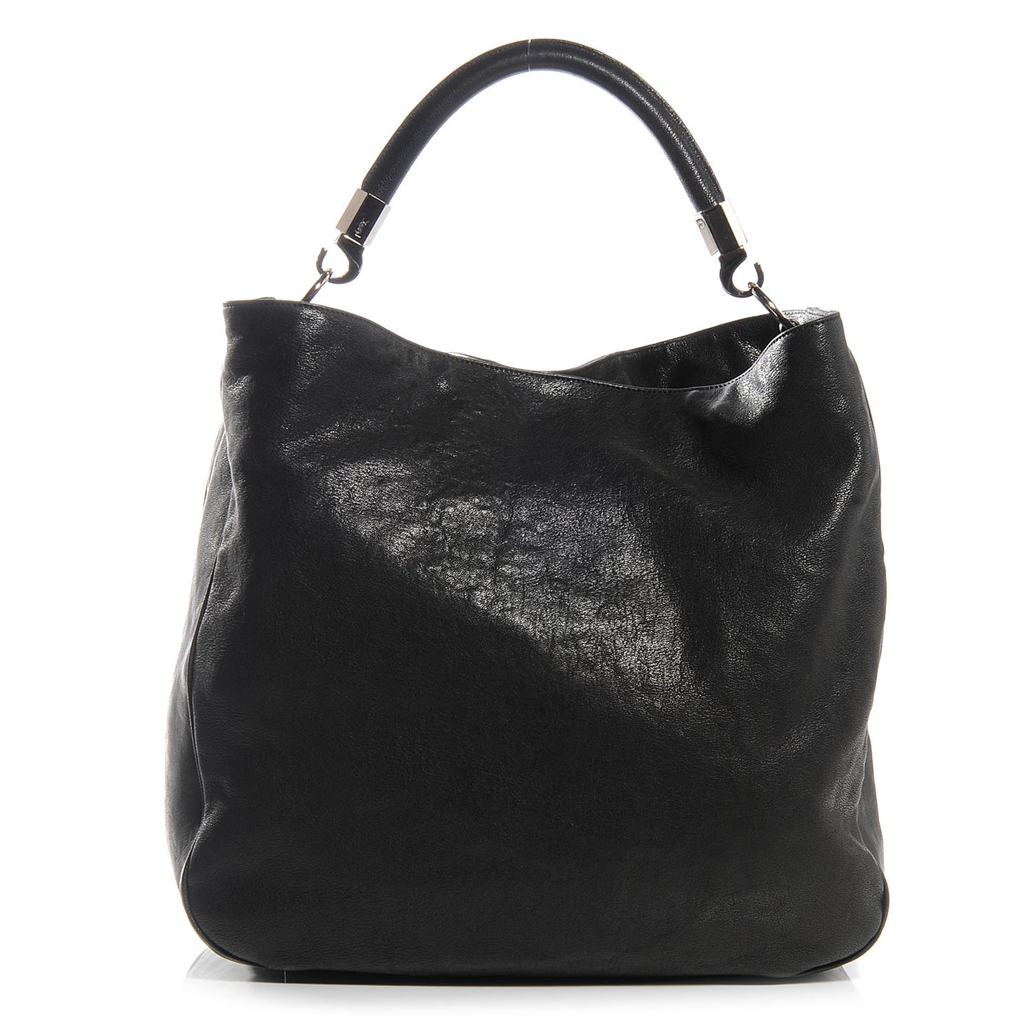 Leather Large Roady Hobo Black