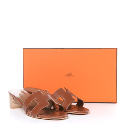 Hermes Calfskin Oasis Sandals 36 Gold 9 of 9