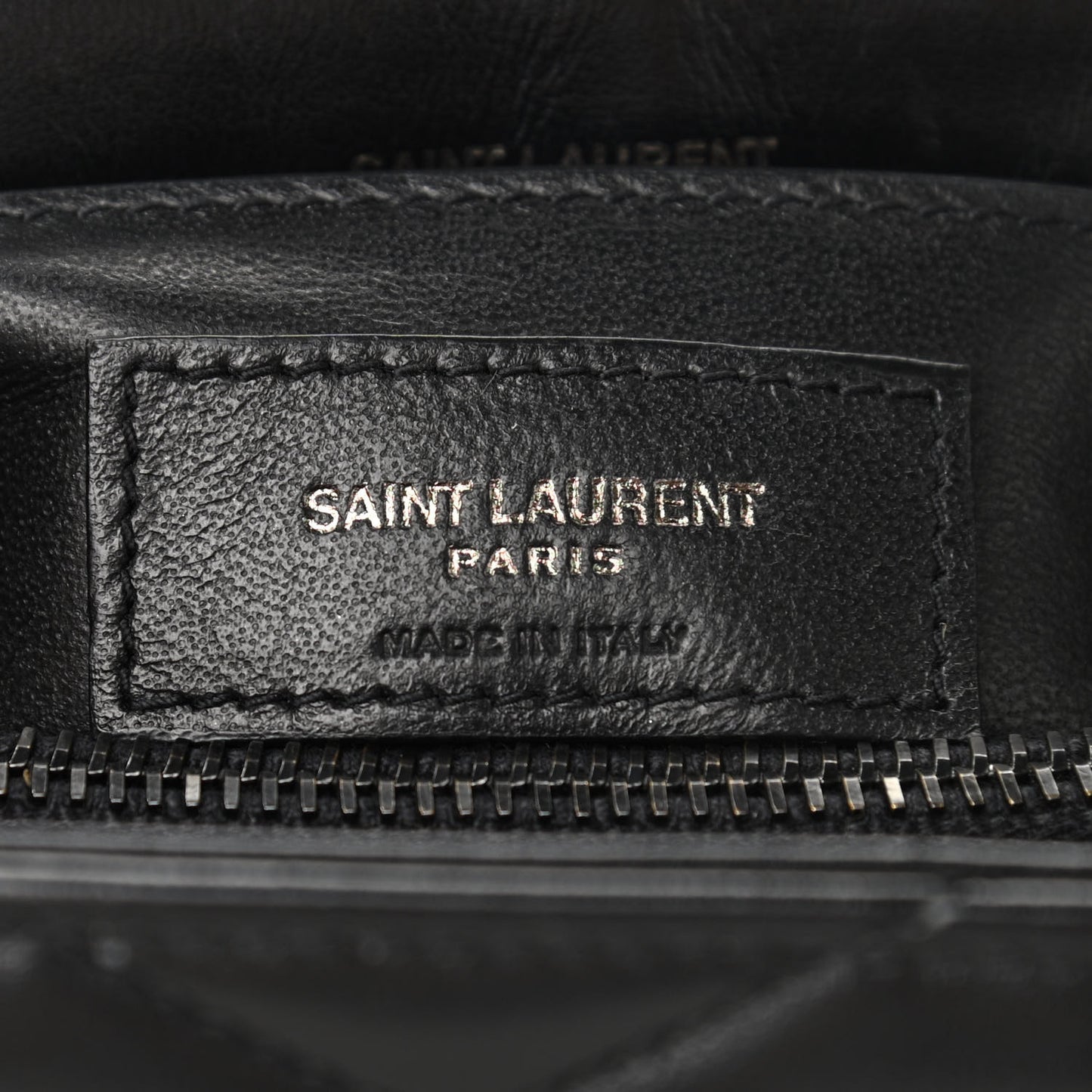 Calfskin Y Quilted Monogram Small Loulou Chain Satchel Black
