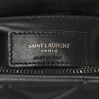 Saint Laurent Calfskin Y Quilted Monogram Small Loulou Chain Satchel Black 6 of 12