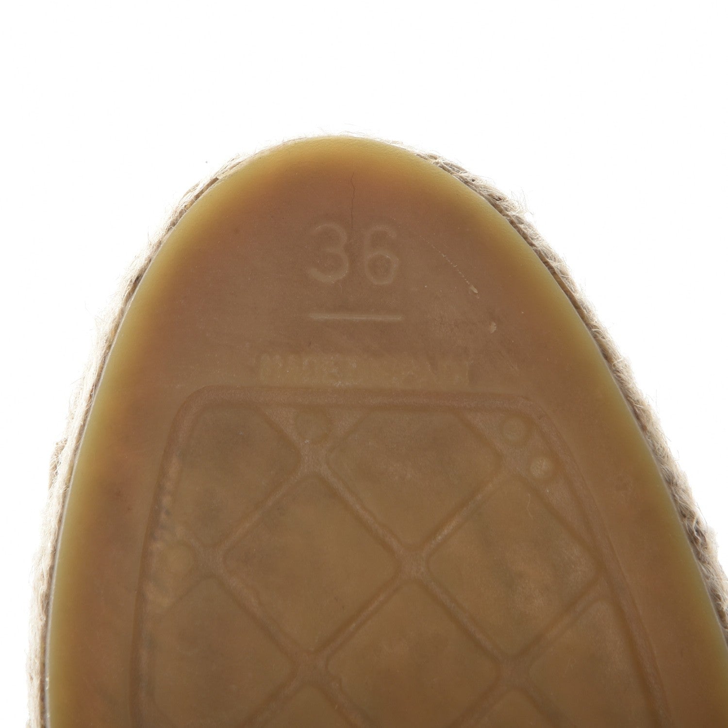 Chanel Lambskin CC Espadrilles 36 Beige Black 6 of 11