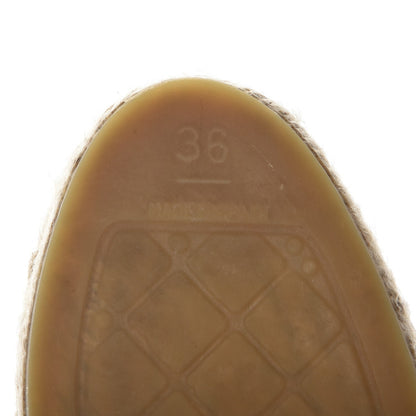 Chanel Lambskin CC Espadrilles 36 Beige Black 6 of 11