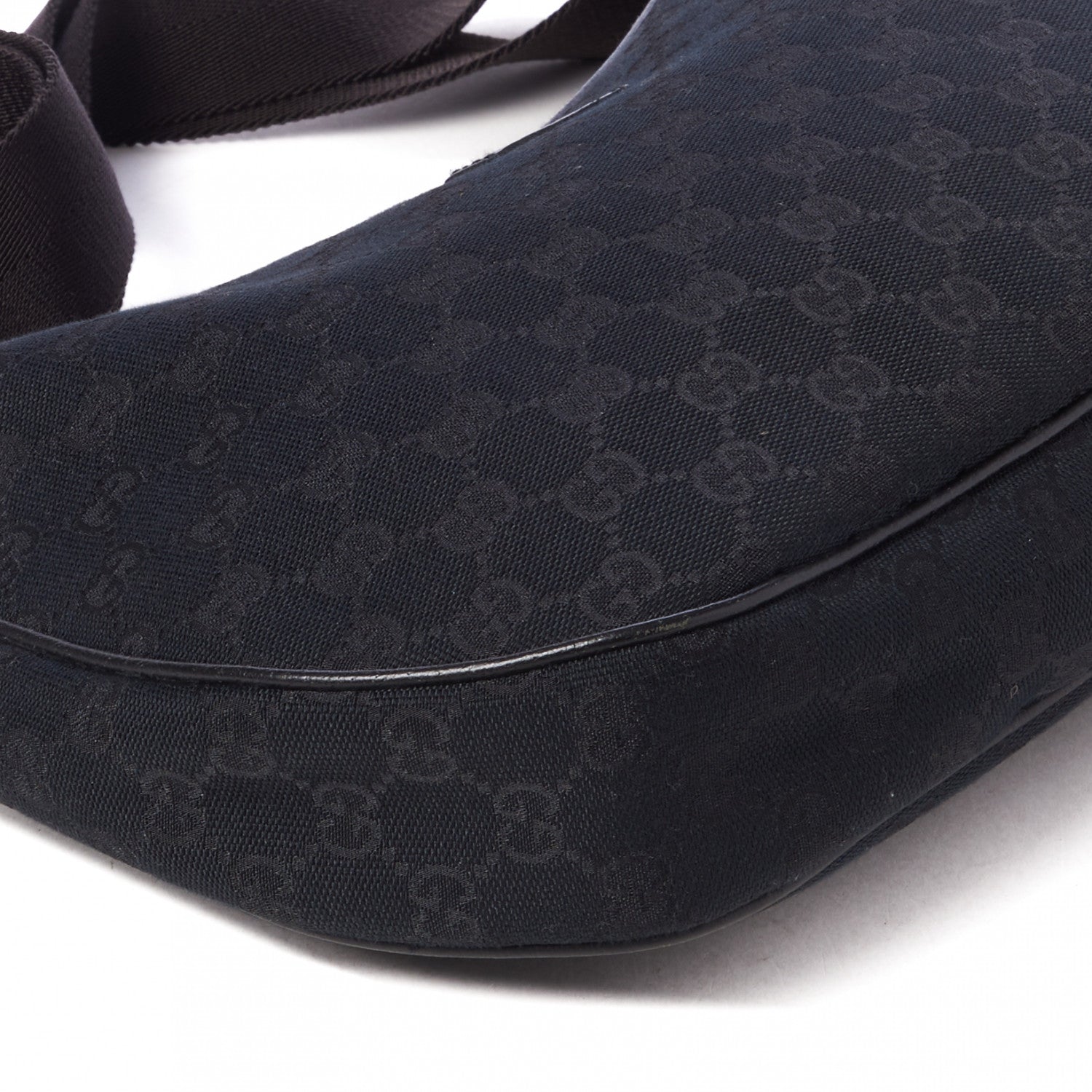 Gucci Monogram Medium Half Moon Hobo Black 6 of 8
