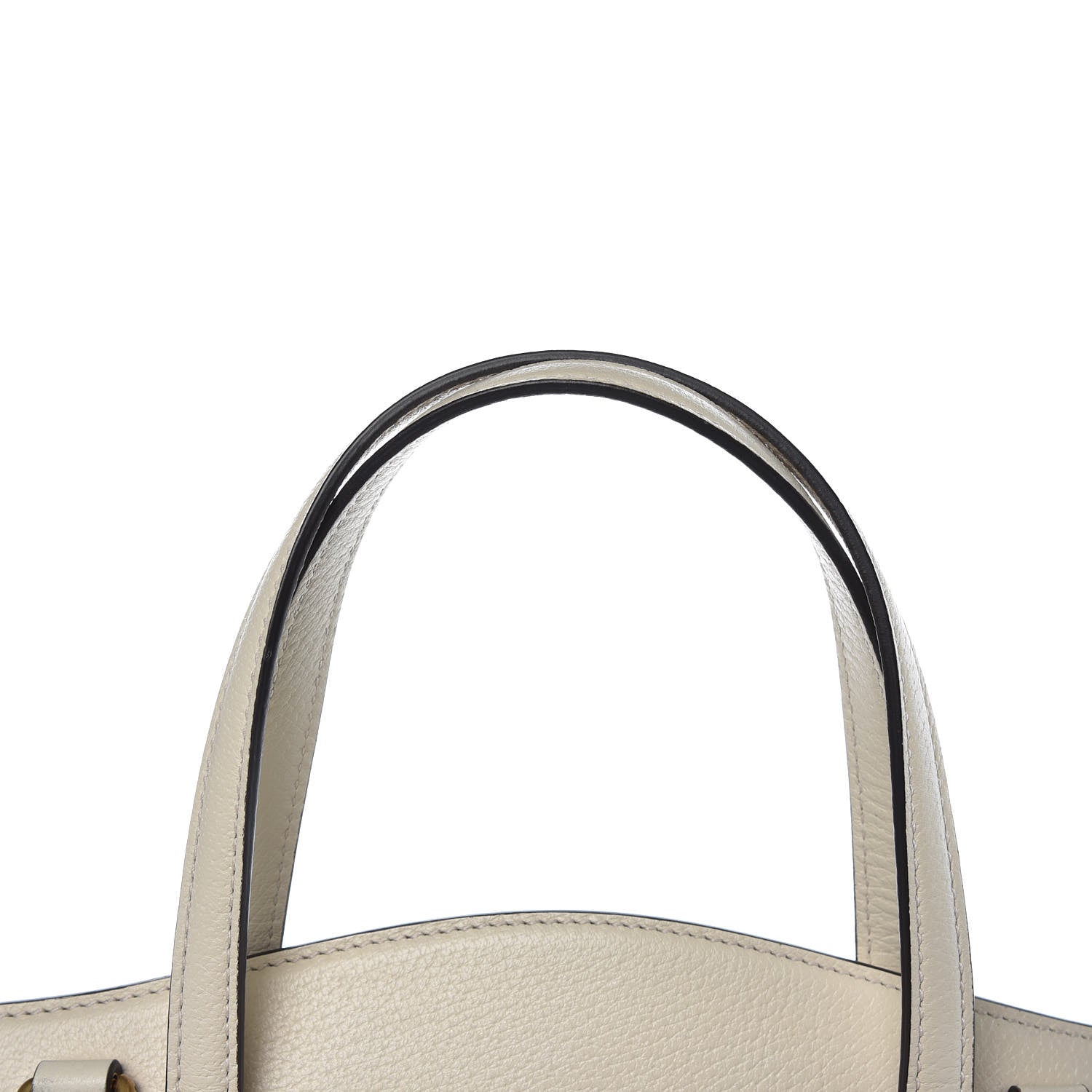 Gucci Grained Calfskin Web Stripe Butterfly Medium Totem Top Handle Bag White 18 of 18