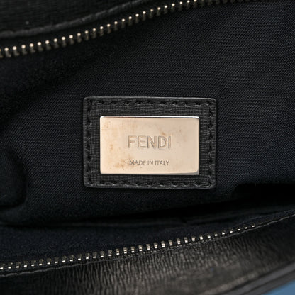 Fendi Vitello Elite Cuoio Monster Buggies Medium Roll Tote Blue Royal Black 6 of 11