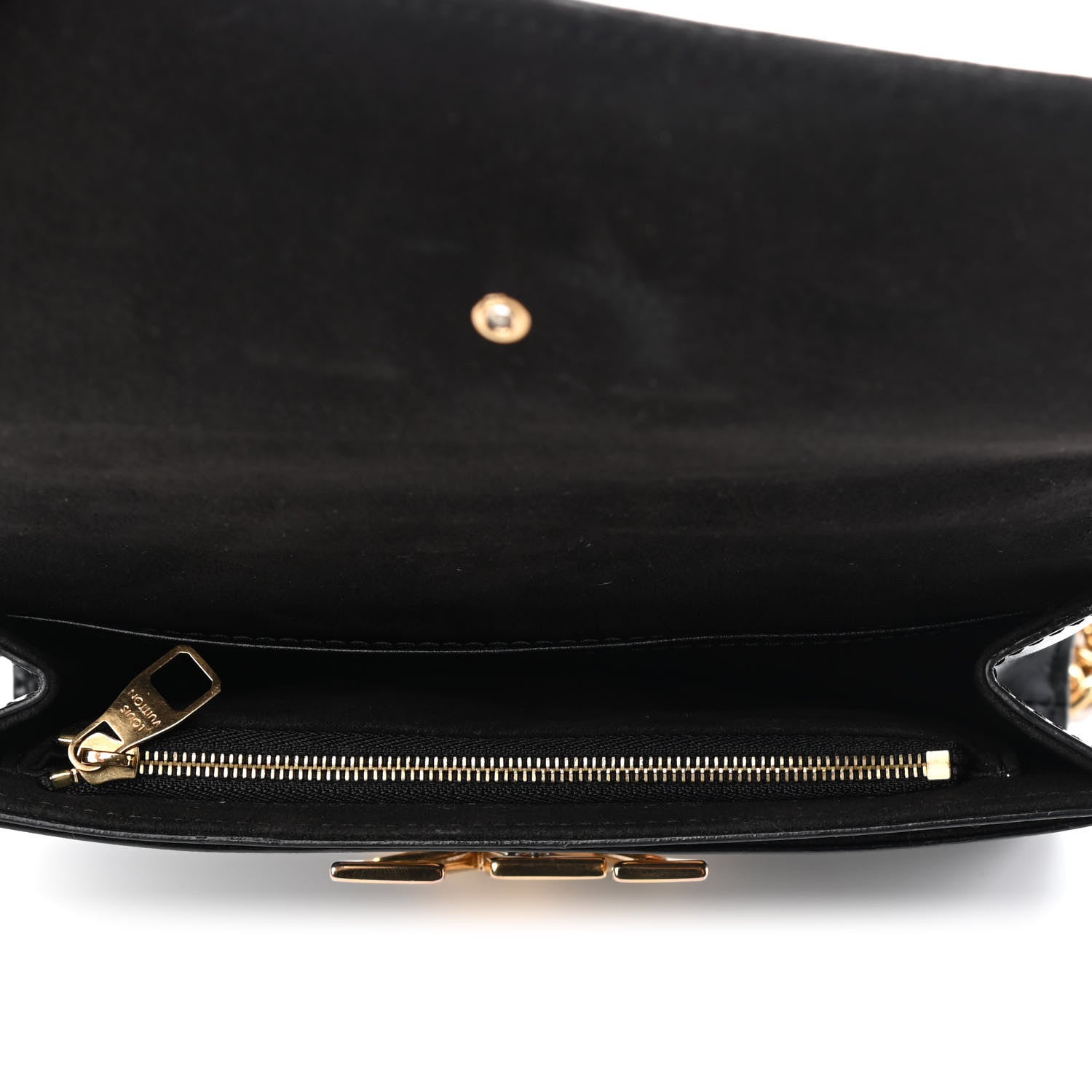 Louis Vuitton Calfskin Chain Louise MM Black 4 of 4