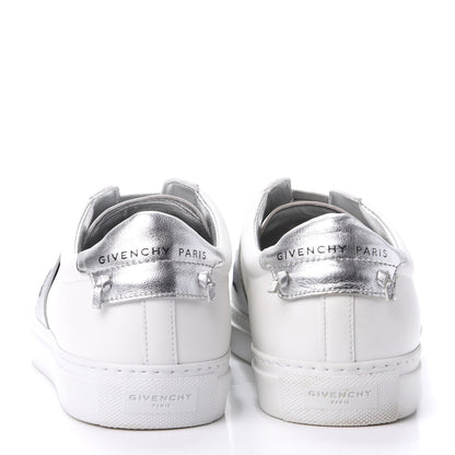 Givenchy Calfskin Band Logo Womens Urban Street Sneakers 40 Argent 5 of 10