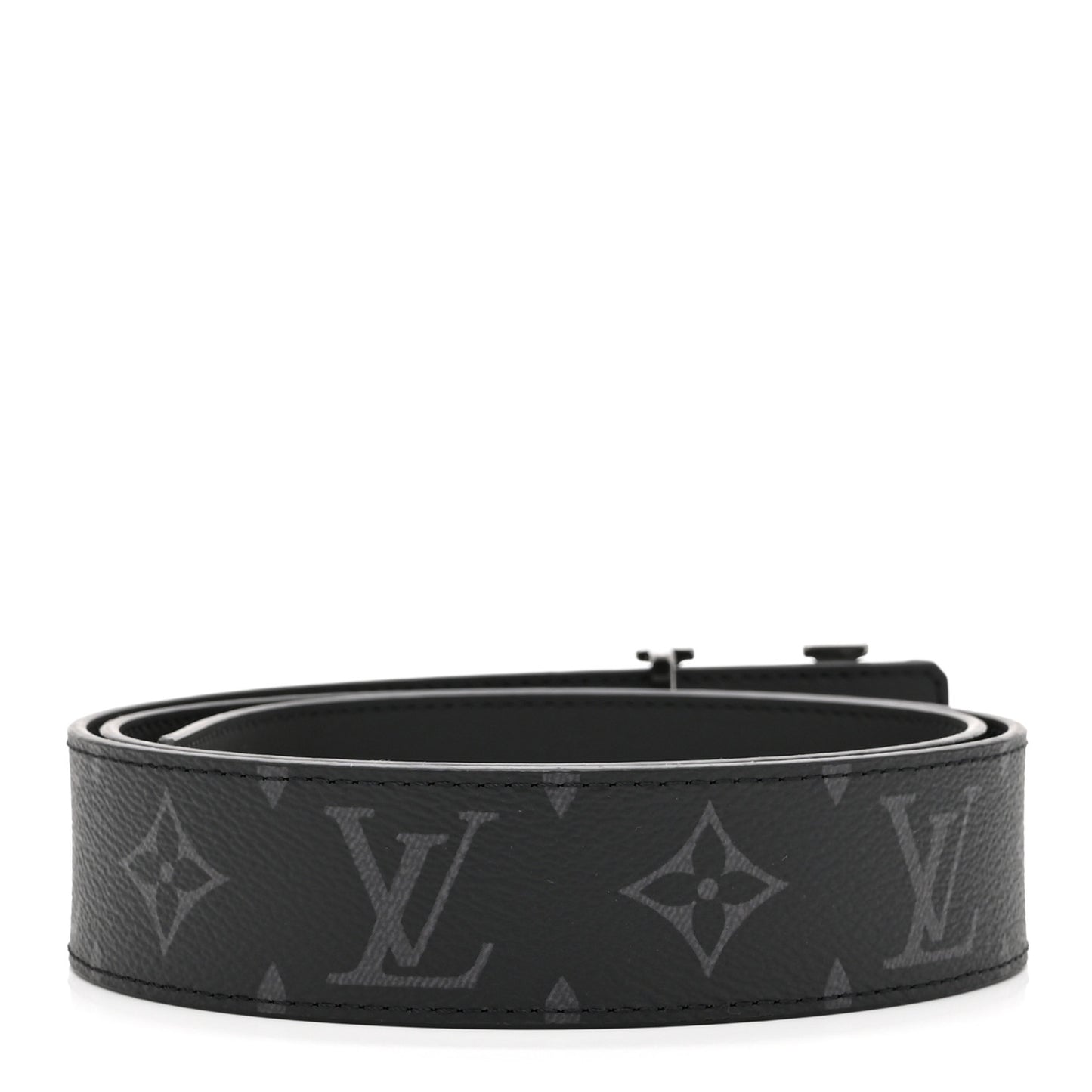 Calfskin Monogram Eclipse 35mm LV Initiales Reversible Belt 85 34