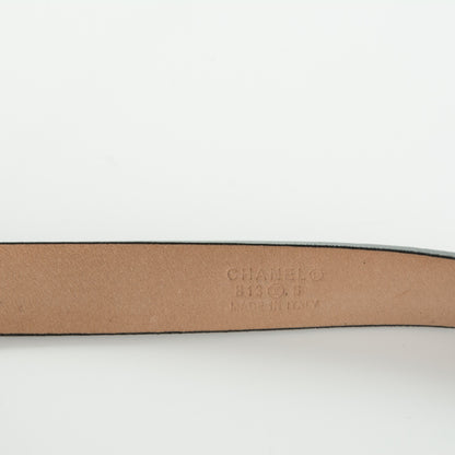 Chanel Lambskin CC Logo Skinny Belt 80 32 Black 3 of 7