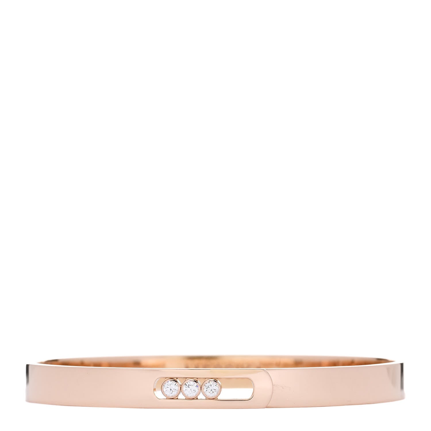 Messika 18K Rose Gold Diamond Move Noa Bangle Bracelet M 1 of 4