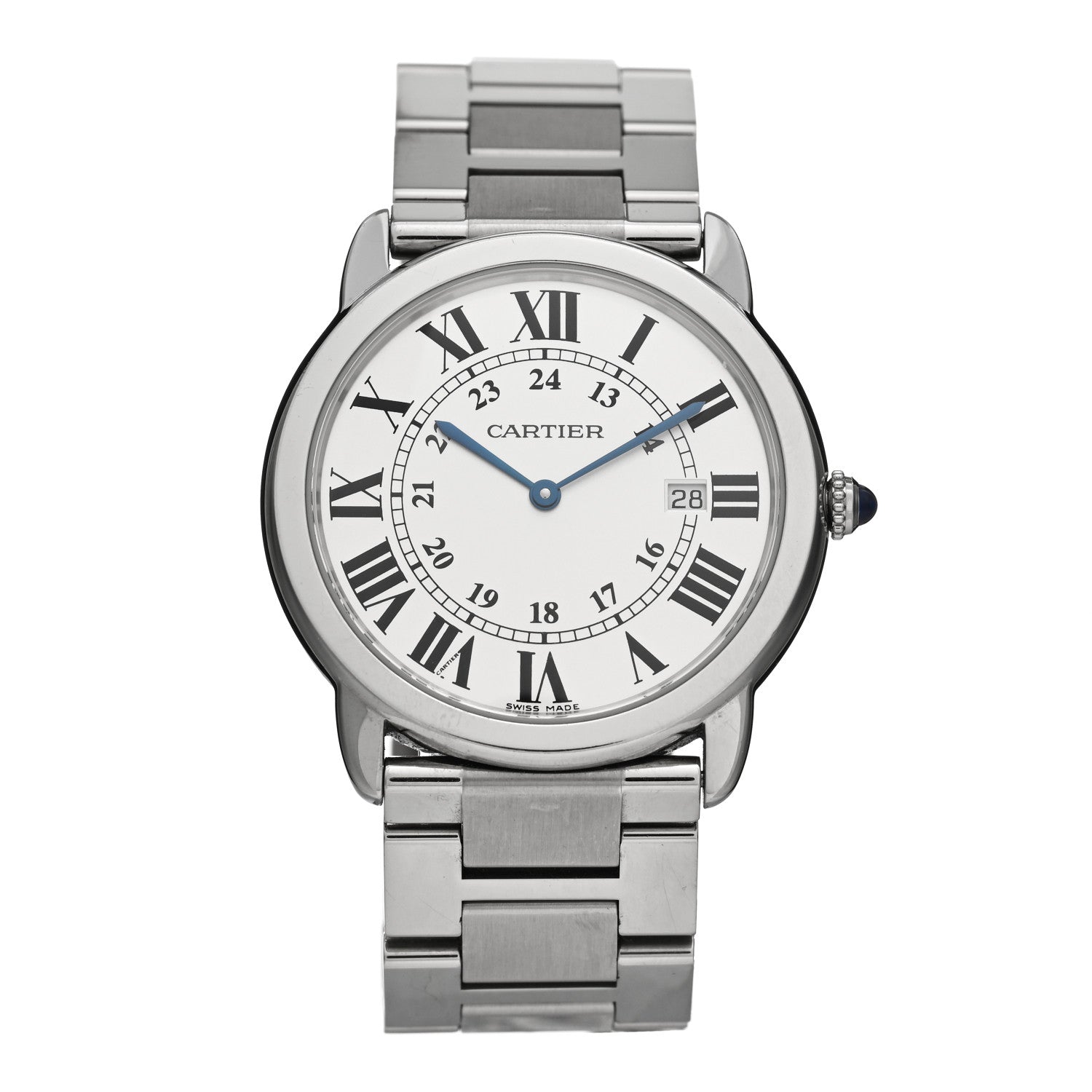 Cartier Stainless Steel 36mm Ronde Solo Quartz Watch 1 of 5