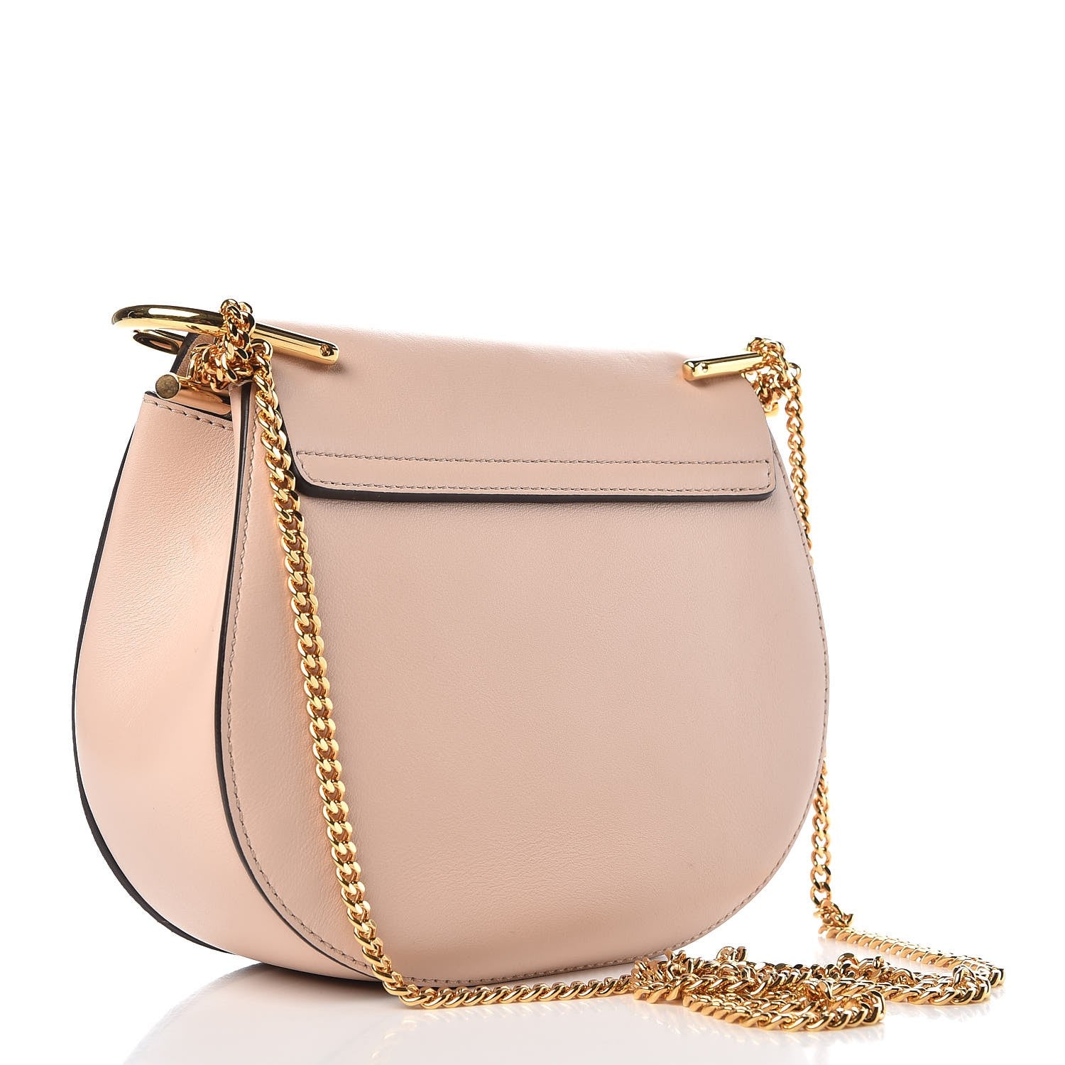 Chloe Suede Smooth Calfskin Mini Drew Shoulder Bag Cement Pink 3 of 8