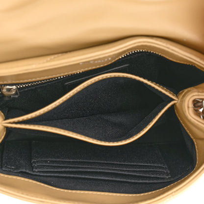 Saint Laurent Calfskin Y Quilted Monogram Toy Loulou Crossbody Bag Latte 5 of 10