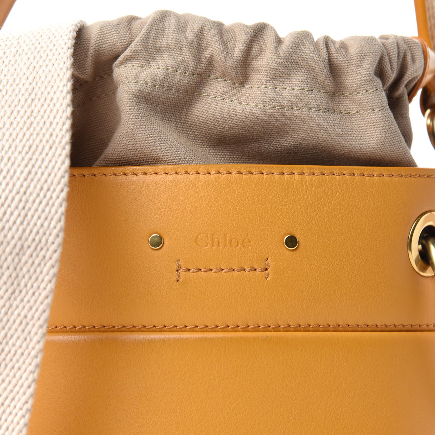 Chloe Smooth Calfskin Mini Roy Bucket Bag Burning Camel 11 of 11