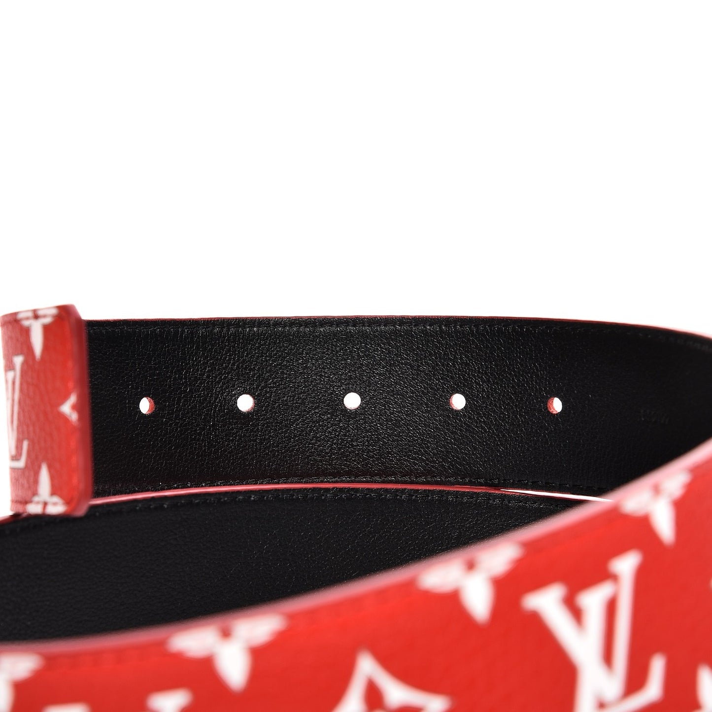 X SUPREME Monogram 40mm LV Initiales Belt 90 38 Red