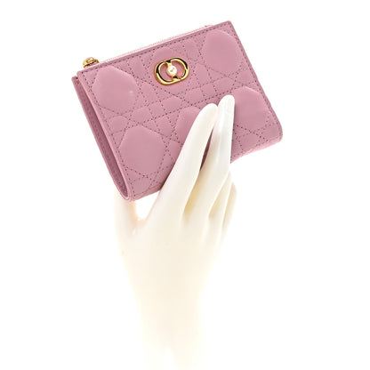 Christian Dior Lambskin Cannage Jolie Dahlia Wallet Cherry Blossom Pink 2 of 10