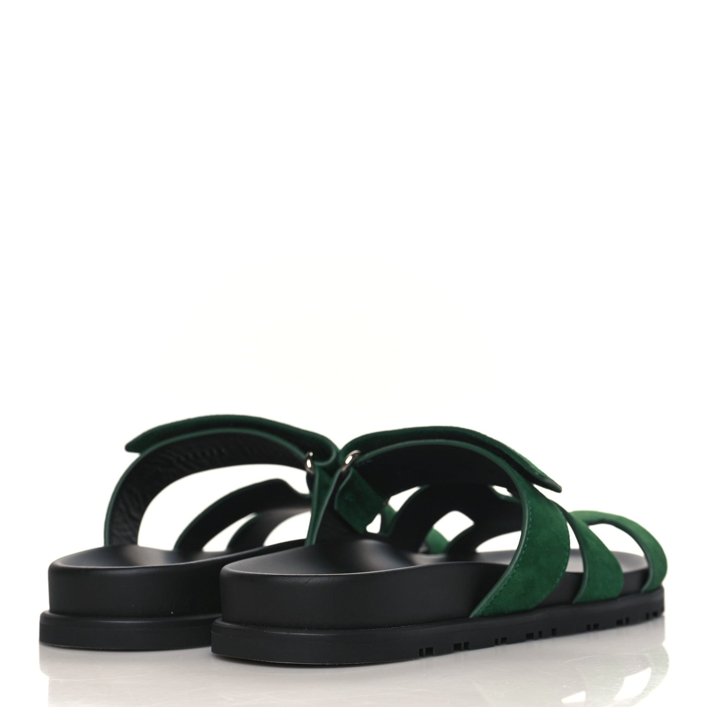 Suede Goatskin Womens Chypre Sandals 37.5 Vert Electrique