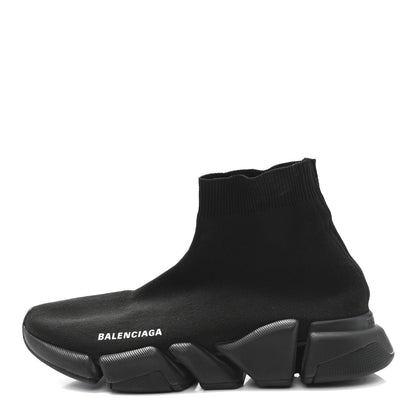 Balenciaga Technical 3D Recycled Knit Womens Speed 2.0 Sneakers 41 Monocolor Black 1 of 10