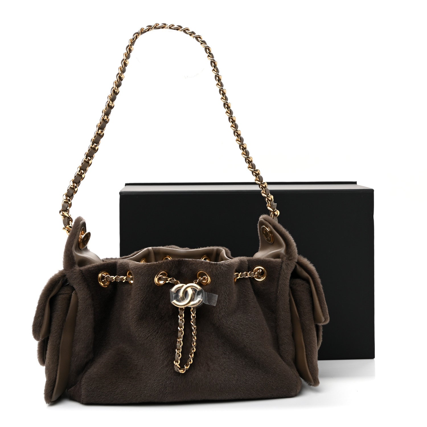 Chanel Pony Hair Mini Chanel 25 Handbag Dark Khaki 11 of 11