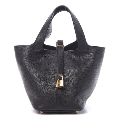Hermes Taurillon Clemence Picotin Lock 18 PM Black 1 of 11