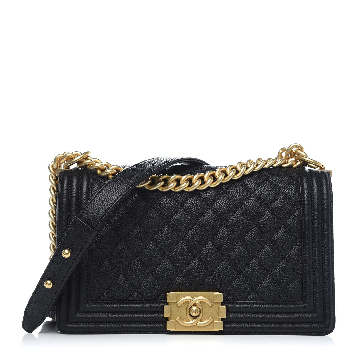 Chanel Caviar Quilted Medium Boy Flap Black 1 of 7