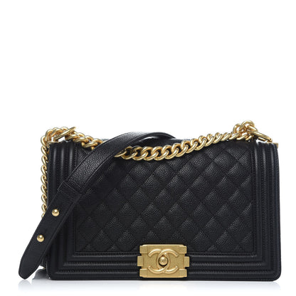 Chanel Caviar Quilted Medium Boy Flap Black 1 of 7