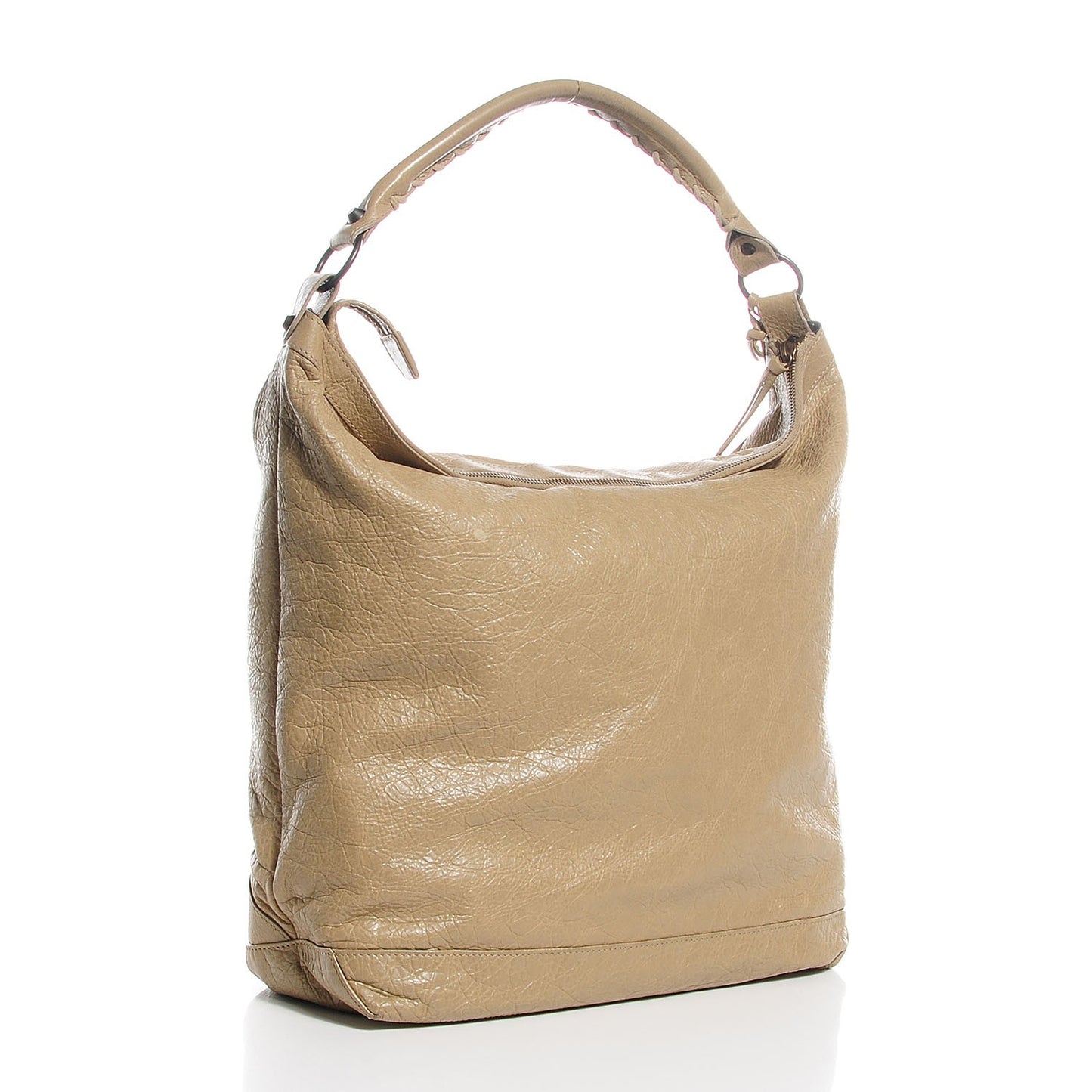 Agneau Classic Hardware Day Hobo Latte Beige