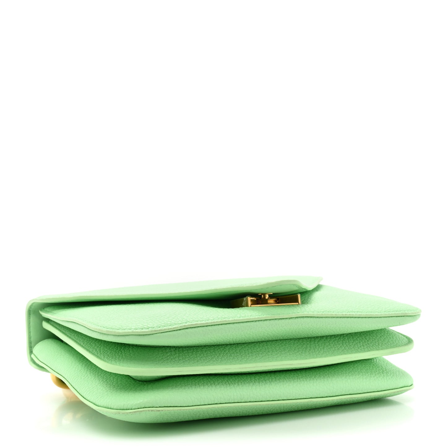 Calfskin Mount Envelope Bag Wasabi