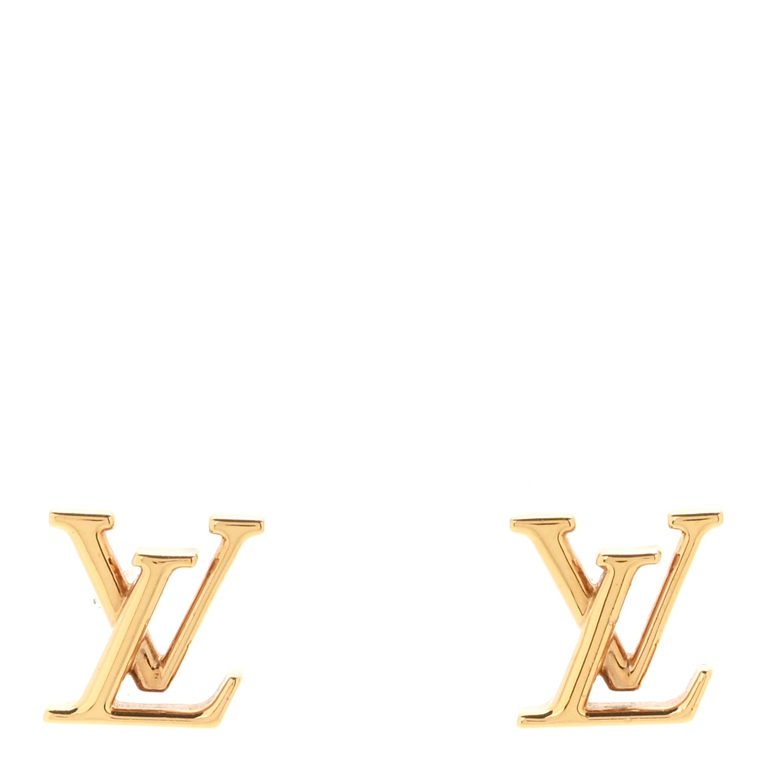 Louis Vuitton Metal Enamel LV Iconic Earrings Gold 1 of 7