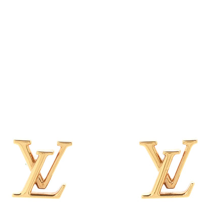 Louis Vuitton Metal Enamel LV Iconic Earrings Gold 1 of 7