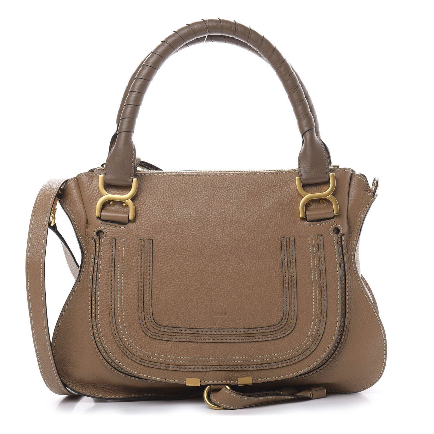 Calfskin Small Marcie Satchel Nut
