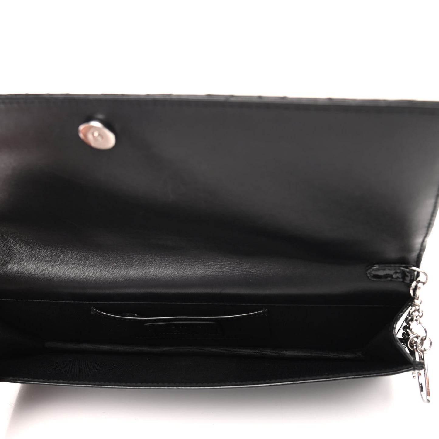 Patent Cannage Lady Dior Convertible Clutch Black