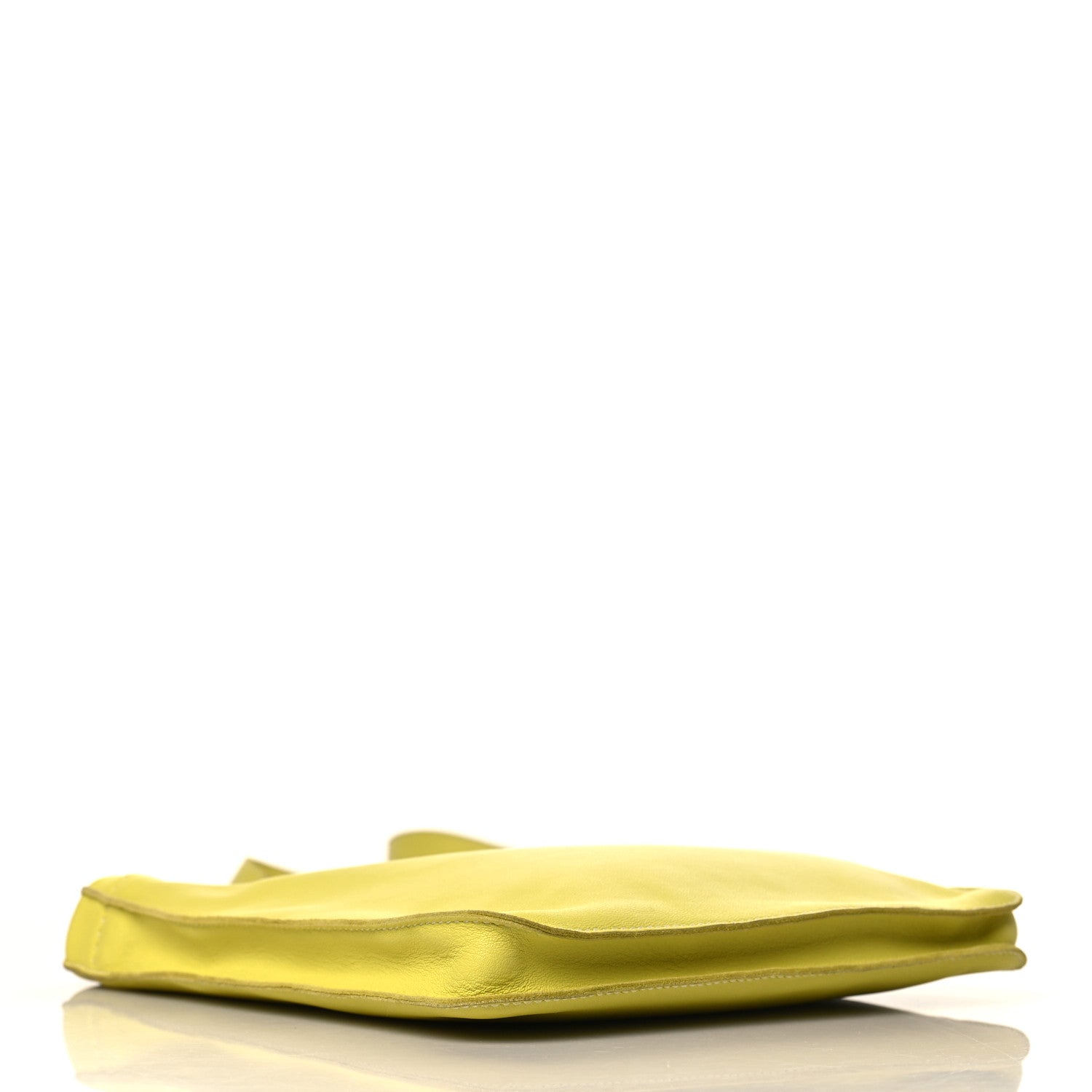 Hermes Lambskin Clou De Selle Pouch Sulphur 3 of 9