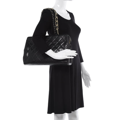 Chanel Lambskin Bekko Chain Large Shoulder Bag Black 2 of 8