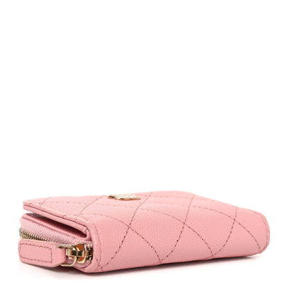 Chanel Caviar Quilted Compact Zipped Wallet Pink 4 of 8