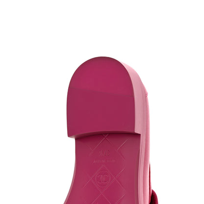 Chanel Lambskin Quilted CC Turnlock Loafers 37.5 Fuchsia 10 of 12