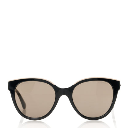 Chanel Acetate CC Butterfly Sunglasses 5414 Black Beige 2 of 9