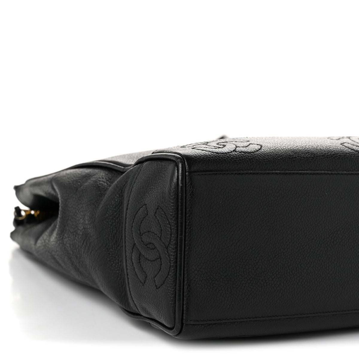 Caviar Triple CC Shoulder Bag Black