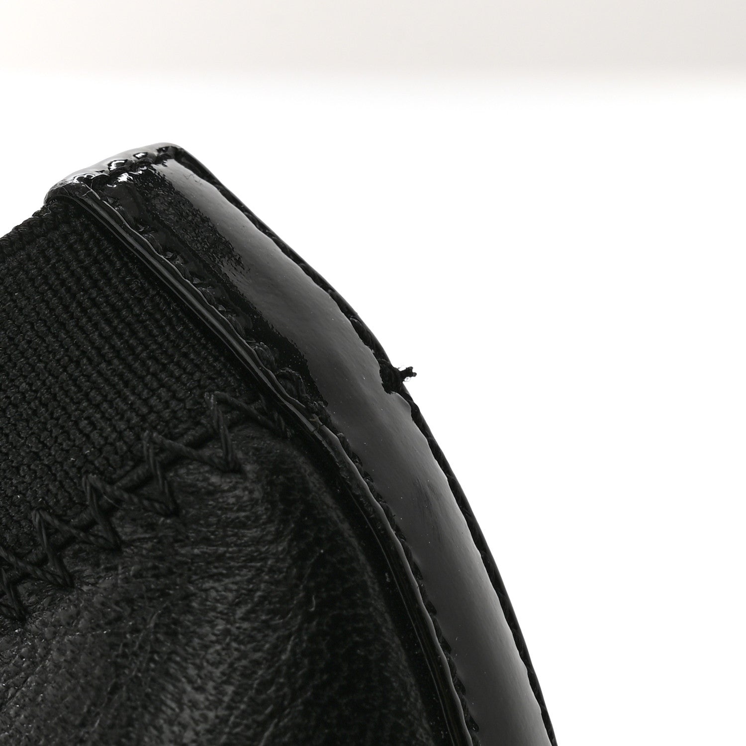 Chanel Lambskin Patent CC Elastic Cap Toe Ballerina Pumps 39.5 Black 10 of 10